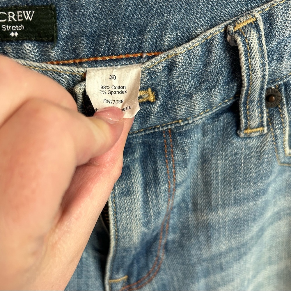 Vintage J Crew Matchstick Y2K Capri Jeans - size 30 - Picture 2 of 5